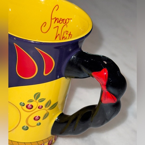 Disney Parks Snow White Coffee Mug Tea Cup Dress Braid Ceramic Red - Picture 2 of 7